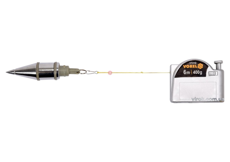 Висок будівельний VOREL, V= 400 гр, зі шнуром l= 6 м та магнітом