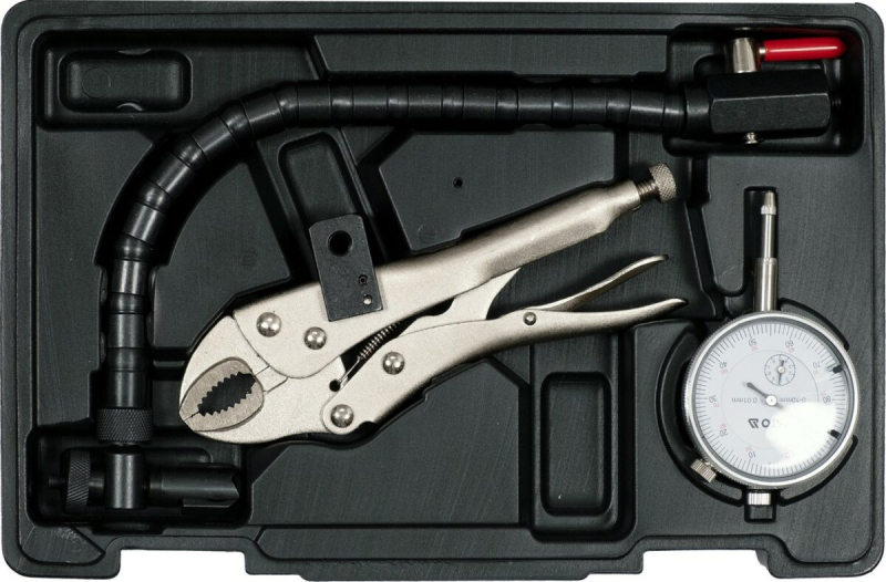 Тестер контролю биття гальмівних дисків YATO в межах до 10 мм, точність- 0,01 мм, компл. 3 елем.