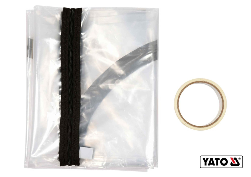 Плівка пилезахисна для дверних і віконних отворів YATO: 217х117 см, тип "U", отвір- 180 х 60 см [12]