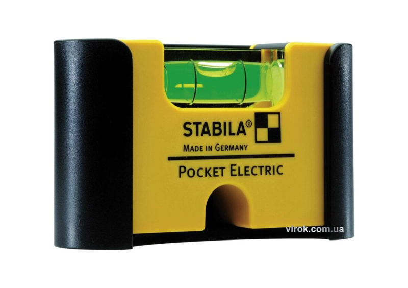 Рівень - міні STABILA Pocket Electric PRO для електриків магнітний, 1 капсула, кріп-чохол 7 х2 х4 см