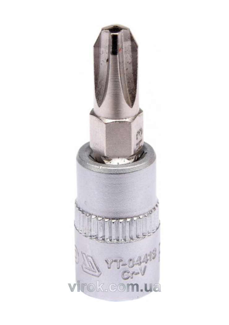 Головка торцева YATO квадрат 1/4 "Philips" PH3, L= 37 мм [150/600]