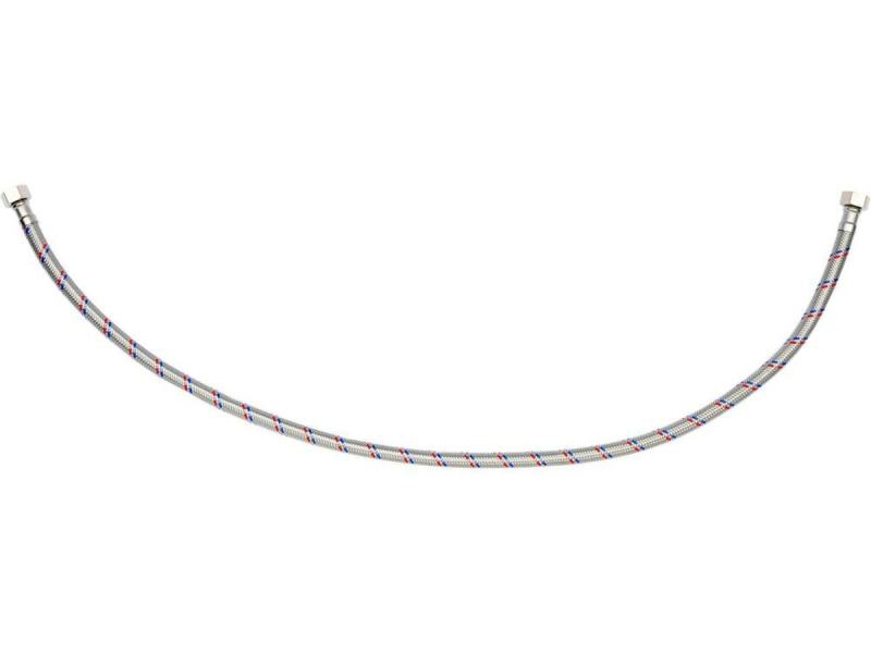 Шланг водопровідний з опліткою з нерж сталі FALA l= 800мм, Ø= 8/12, з'єднання F-3/8" х F-3/8" 1 МПа