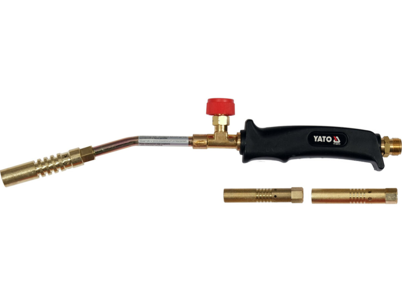 Пальник газовий YATO : l= 360 мм. до 4 кВт. 3 сопла (пропан, бутан) [20]