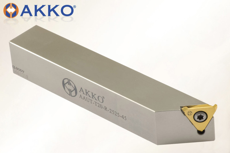 Різець канавковий кутовий AAUT-T20-R-2525-45 AKKO