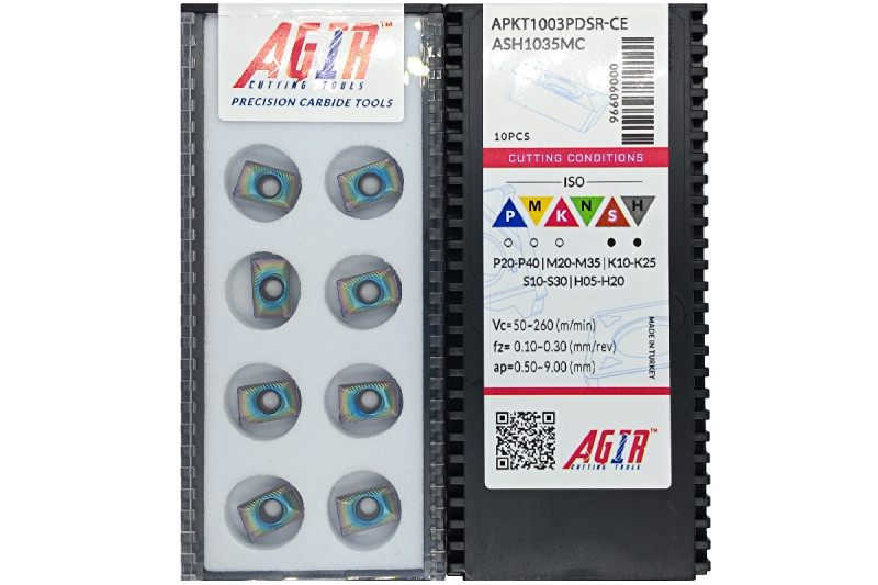 Твердосплавная пластина фрезерная APKT 1003PDSR-CE ASH1035MC AGIR