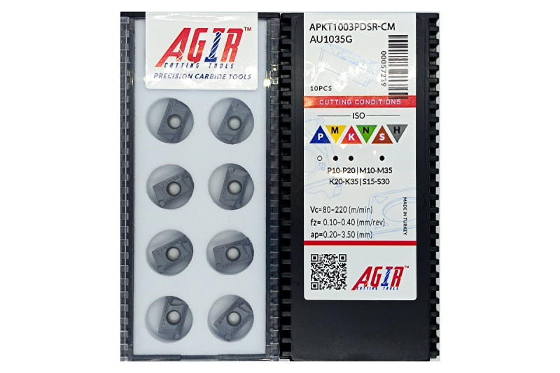 Твердосплавная пластина фрезерная APKT 1003PDSR-CM AU1035G AGIR
