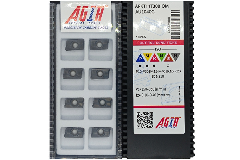 Твердосплавная пластина фрезерная APKT 11T308-OM AU1040G AGIR