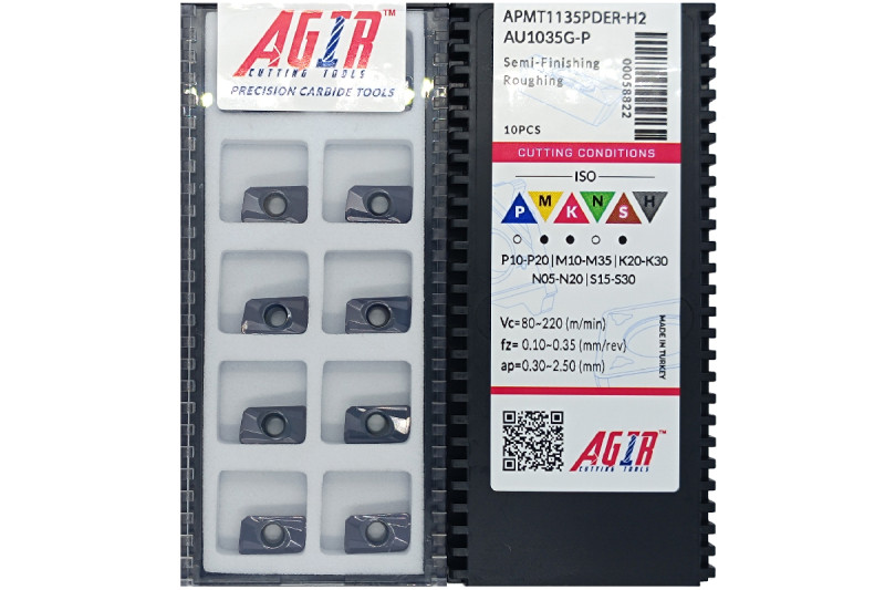 Твердосплавная пластина фрезерная APMT 1135PDER-H2 AU1035G-P AGIR