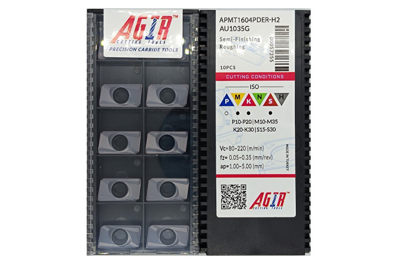 Твердосплавная пластина фрезерная APMT 1604PDER-H2 AU1035G AGIR