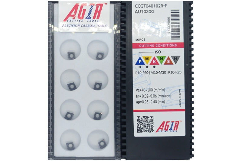 Твердосплавная пластина токарная CCGT 040102R-F AU1030G AGIR