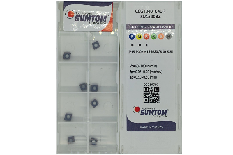 Твердосплавная пластина токарная CCGT 040104L-F SU1530BZ SUMTOM