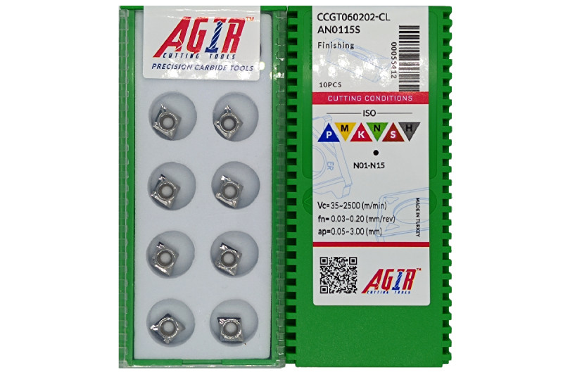 Твердосплавная пластина токарная по алюминию CCGT 060202-CL AN0115S AGIR