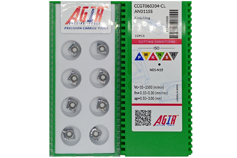 Твердосплавная пластина токарная по алюминию CCGT 060204-CL AN0115S AGIR