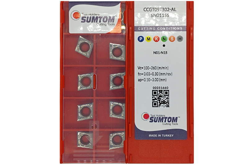 Твердосплавная пластина токарная по алюминию CCGT 09T302-AL SN0115S SUMTOM