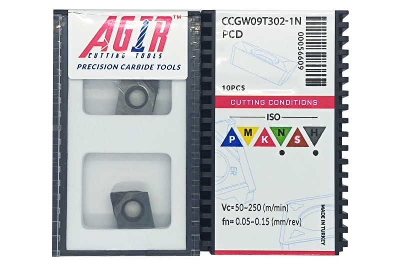 Твердосплавная пластина токарная с вставками PCD CCGW 09T302-1N PCD AGIR