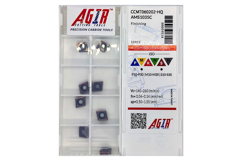 Твердосплавная пластина токарная CCMT 060202-HQ AMS1035C AGIR