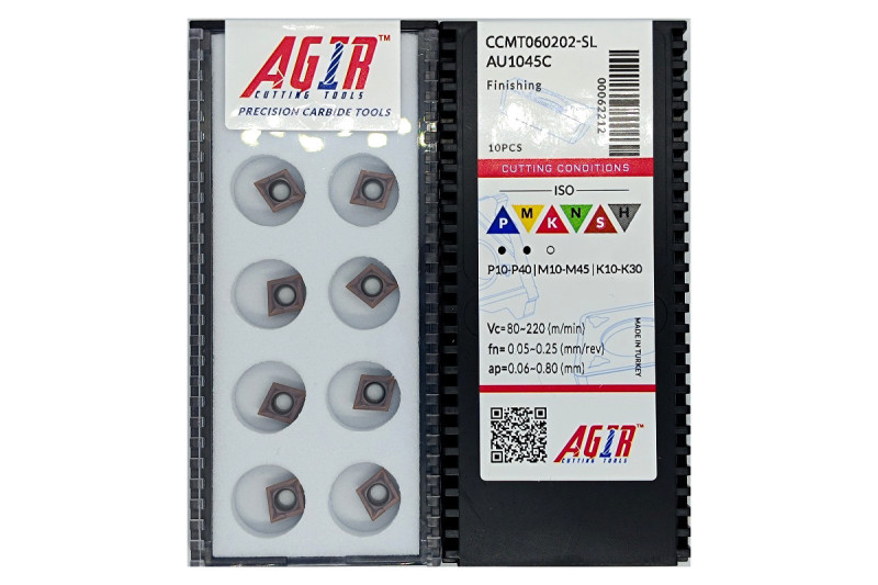 Твердосплавная пластина токарная CCMT 060202-SL AU1045C AGIR