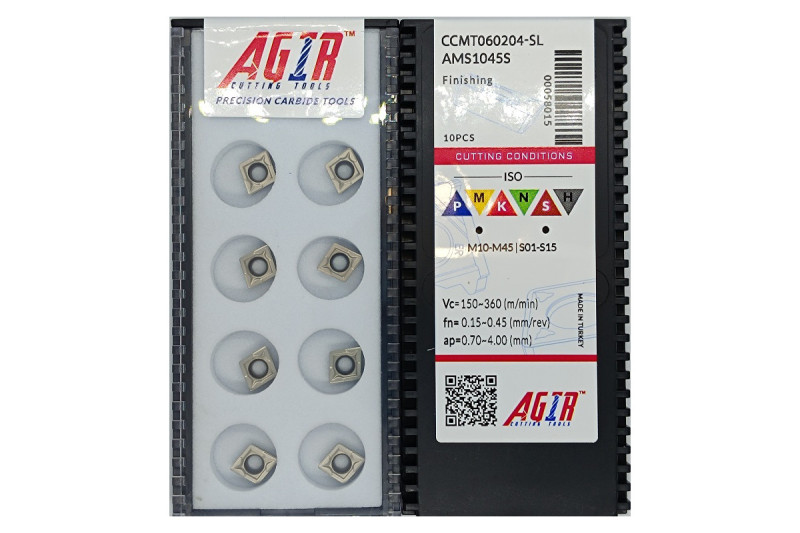 Твердосплавная пластина токарная CCMT 060204-SL AMS1045S AGIR