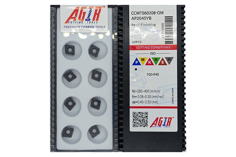Твердосплавная пластина токарная CCMT 060208-OM AP2045B AGIR