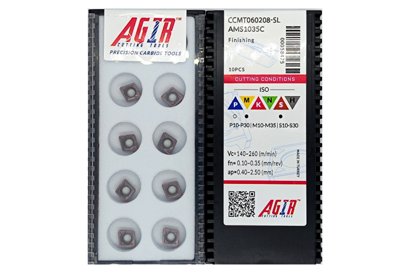 Твердосплавная пластина токарная CCMT 060208-SL AMS1035C AGIR