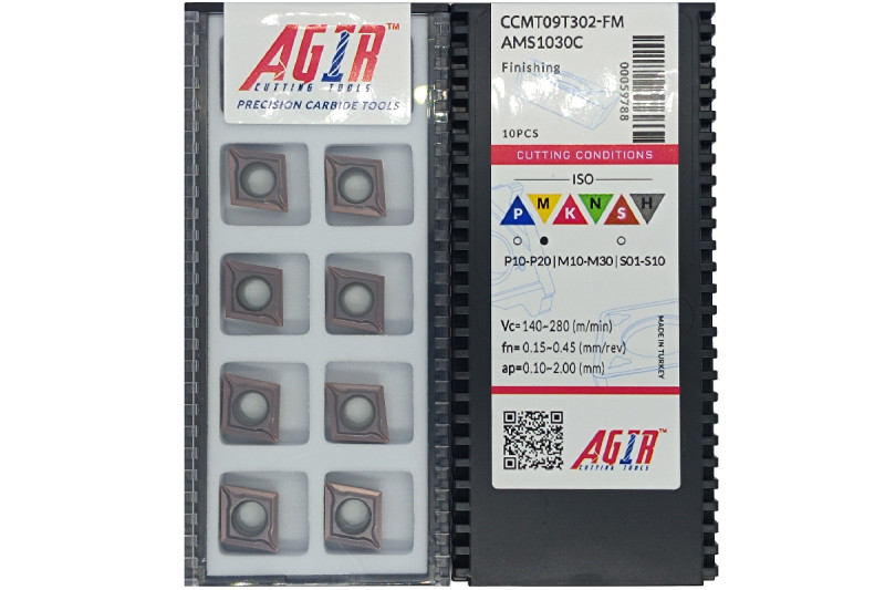 Твердосплавная пластина токарная CCMT 09T302-FM AMS1030C AGIR