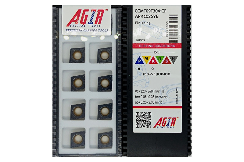 Твердосплавная пластина токарная CCMT 09T304-CF APK1025YB AGIR