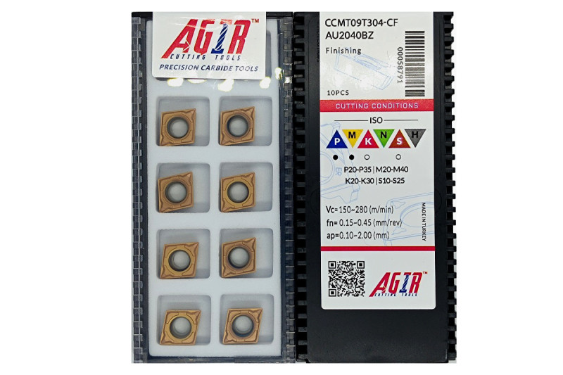 Твердосплавная пластина токарная CCMT 09T304-CF AU2040BZ AGIR
