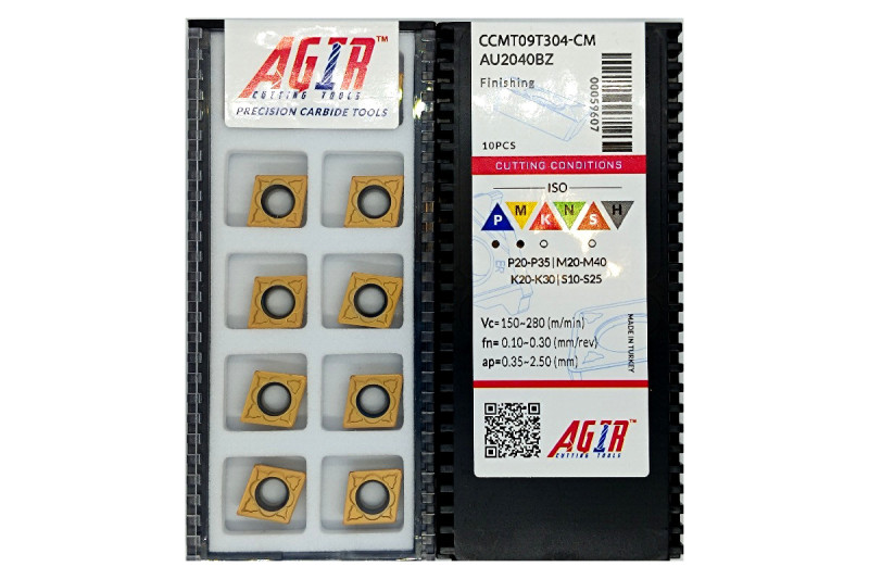Твердосплавная пластина токарная CCMT 09T304-CM AU2040BZ AGIR