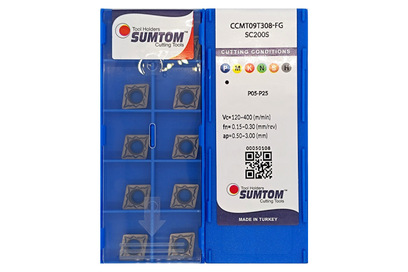 Твердосплавная пластина токарная CCMT 09T308-FG SC200S SUMTOM