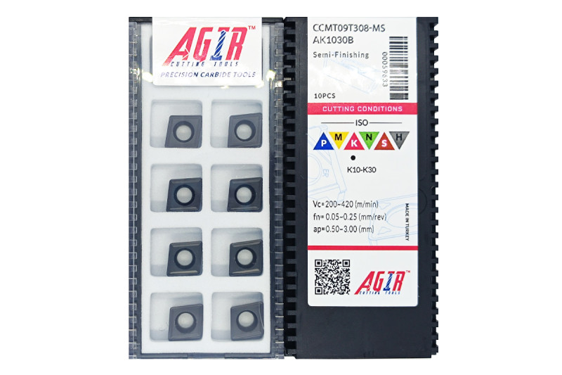 Твердосплавная пластина токарная по чугуну CCMT 09T308-MS AK1030B AGIR