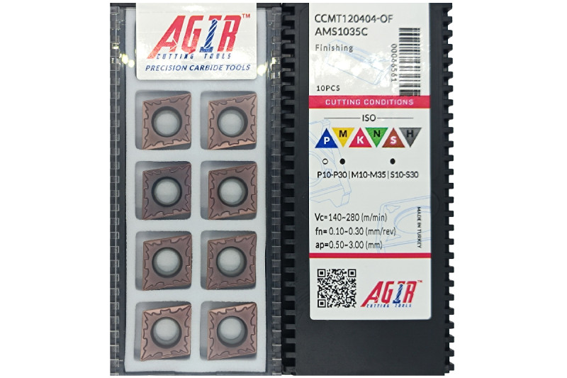 Твердосплавная пластина токарная CCMT 120404-OF AMS1035C AGIR