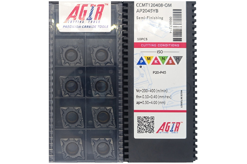 Твердосплавная пластина токарная CCMT 120408-OM AP2045YB AGIR