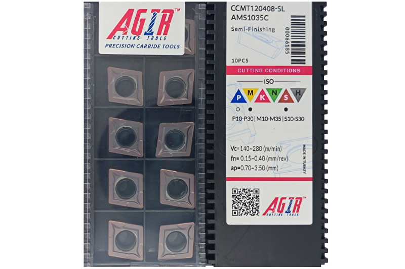 Твердосплавная пластина токарная CCMT 120408-SL AMS1035C AGIR