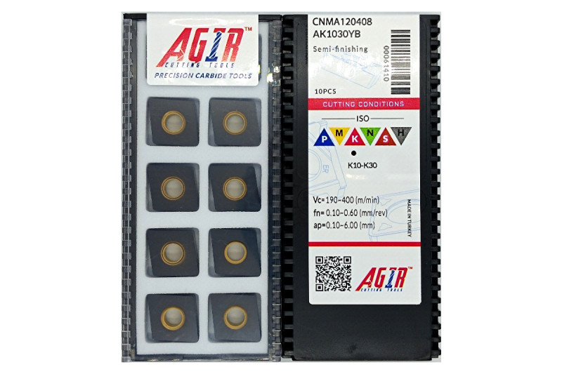 Твердосплавная пластина токарная по чугуну CNMA 120408 AK1030YB AGIR