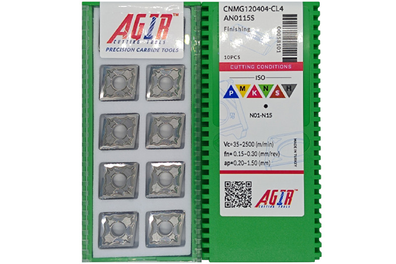 Твердосплавная пластина токарная по алюминию CNMG 120404-CL4 AN0115S AGIR