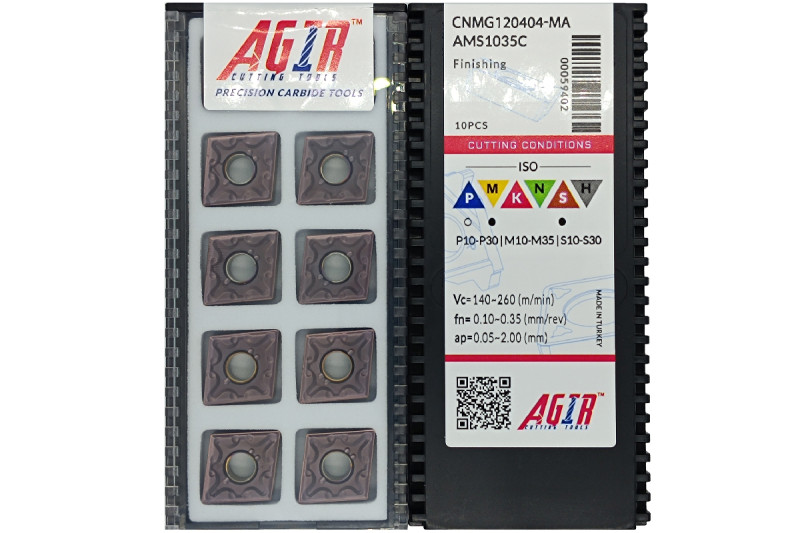 Твердосплавная пластина токарная CNMG 120404-MA AMS1035C AGIR