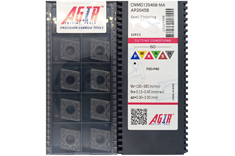 Твердосплавная пластина токарная CNMG 120408-MA AP2045B AGIR