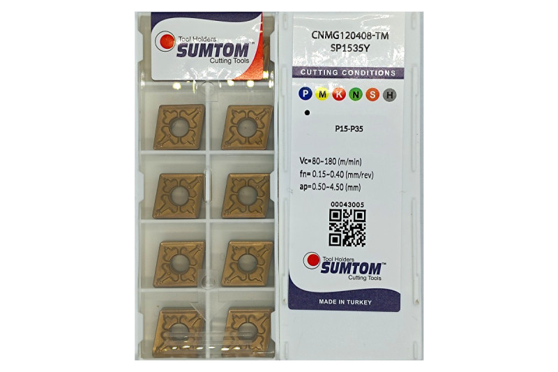 Твердосплавная пластина токарная CNMG 120408-TM SP1535Y SUMTOM