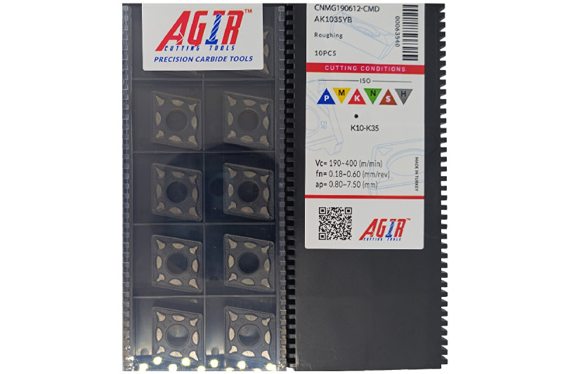 Твердосплавная пластина токарная по чугуну CNMG 190612-CMD AK1035YB AGIR