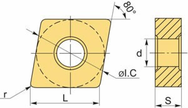 Пластина твердосплавная сменная CNMG 190608-RM 642RM Grade T9325 PRAMET