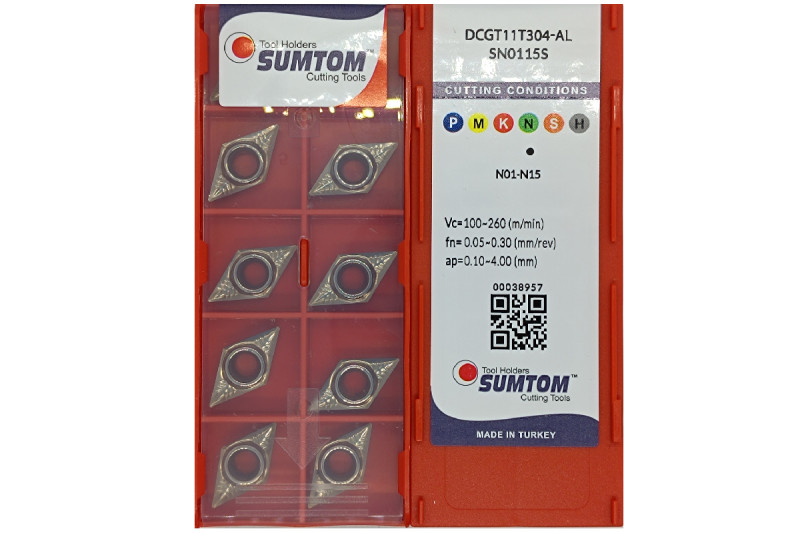 Твердосплавная пластина токарная по алюминию DCGT 11T304-AL SN0115S SUMTOM