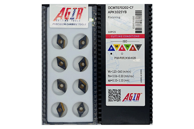 Твердосплавная пластина токарная DCMT 070202-CF APK1025YB AGIR
