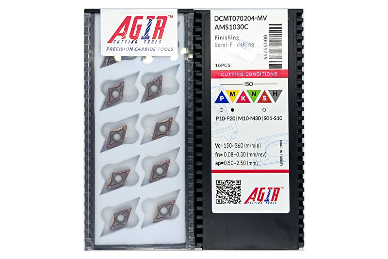 Твердосплавная пластина токарная DCMT 070204-MV AMS1030C AGIR