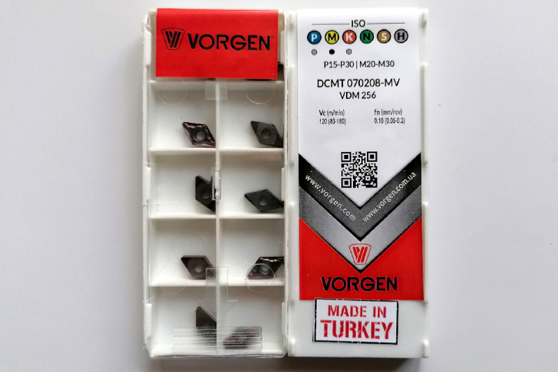 Пластина т/с змінна DCMT 070208-MV VDM256 VORGEN ТМ