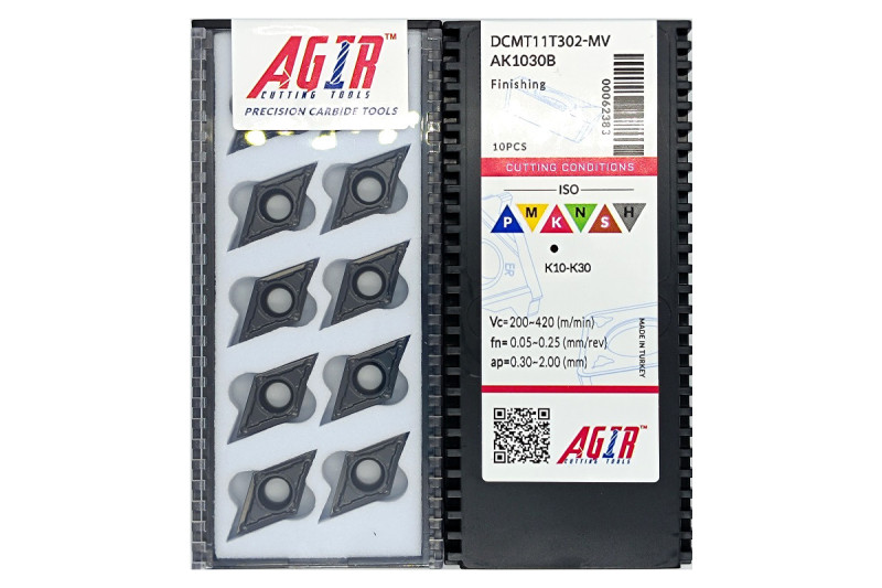 Твердосплавная пластина токарная по чугуну DCMT 11T302-MV AK1030B AGIR