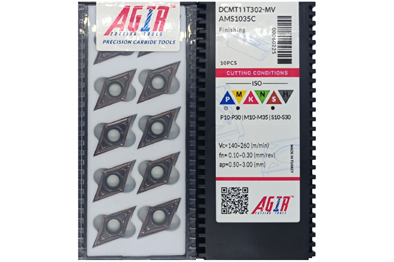Твердосплавная пластина токарная DCMT 11T302-MV AMS1035C AGIR