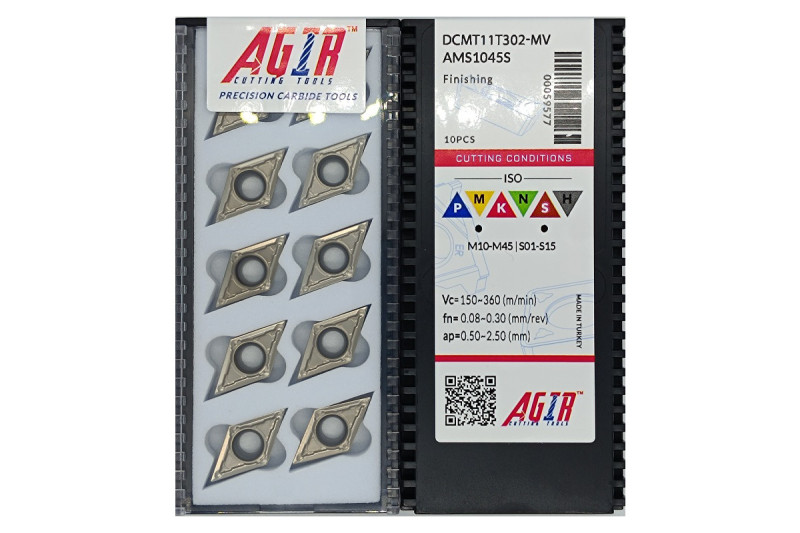 Твердосплавная пластина токарная DCMT 11T302-MV AMS1045S AGIR