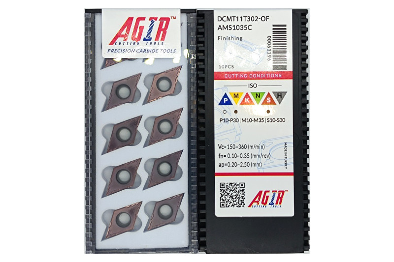 Твердосплавная пластина токарная DCMT 11T302-OF AMS1035C AGIR
