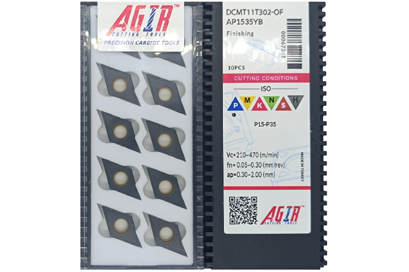Твердосплавная пластина токарная DCMT 11T302-OF AP1535YB AGIR