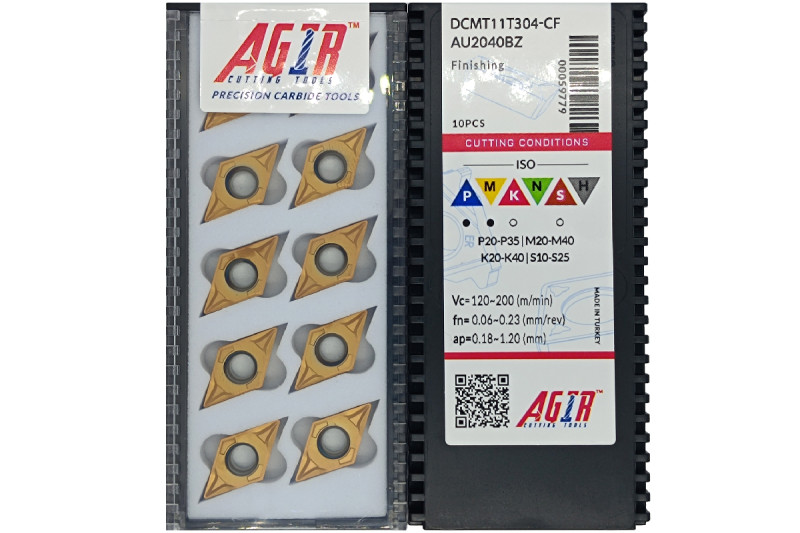 Твердосплавная пластина токарная DCMT 11T304-CF AU2040BZ AGIR